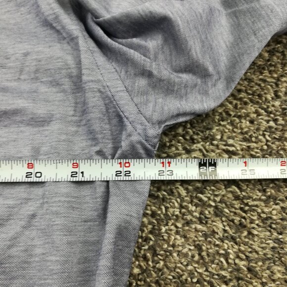 Canali 1934 Shirt Lightweight Long Sleeve Button Up Heather Blue Mens Large - Picture 6 of 9